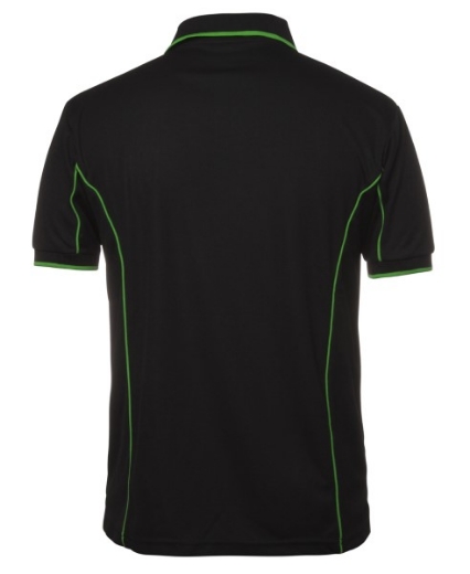 Picture of Podium Mens Piping Polo Shirt 100% Polyester Pique Knit